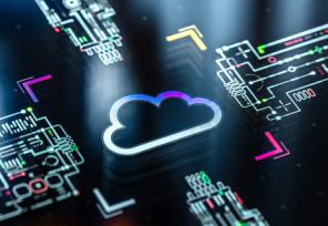 circuit board with a cloud icon over it
